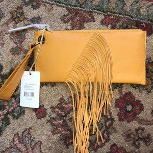 NWT! HOBO "Dizzy" Fringed Wristlet in Butterscotch (Retired Design - RARE!)